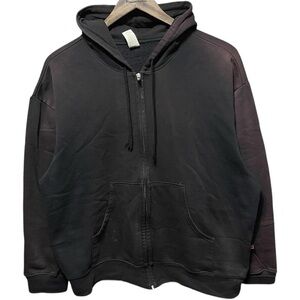 Vintage 90s 2000s sun fade black Simply for sports full zip sweatshirt hoodie